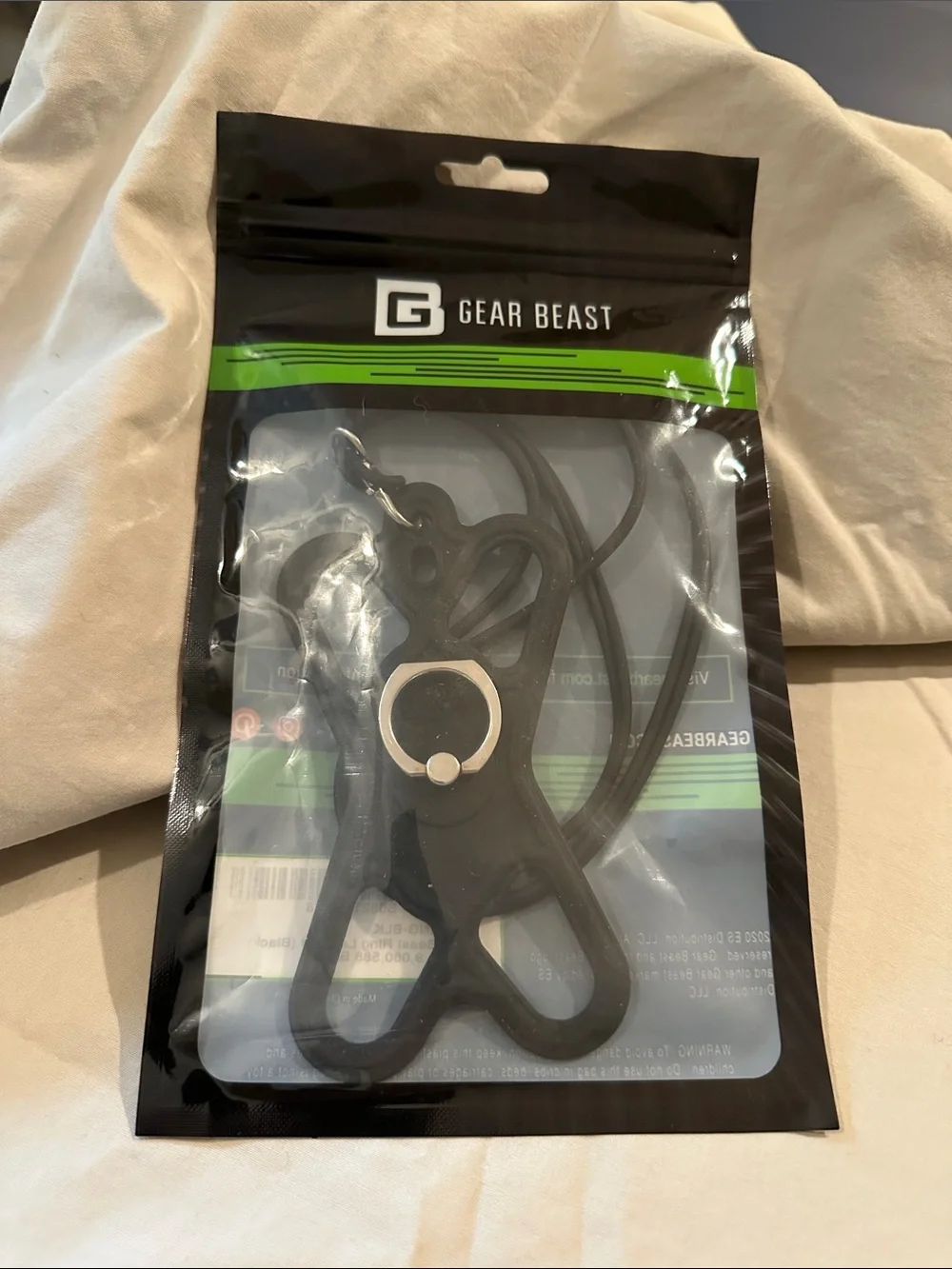 Gear Beast  Black Silicone Phone Mount with Ring Strap